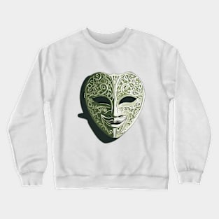 Mask Olive Green Shadow Silhouette Anime Style Collection No. 347 Crewneck Sweatshirt